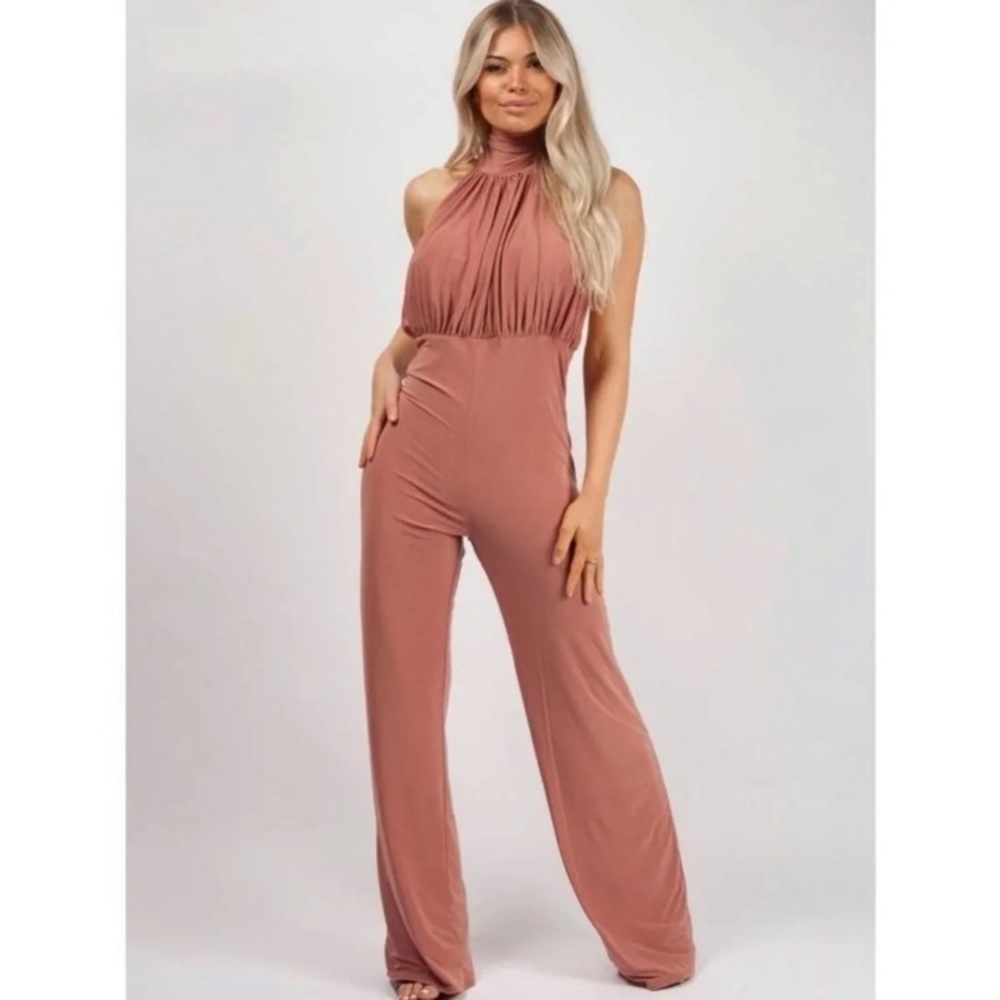 Sophie Halter Ruched Jumpsuit